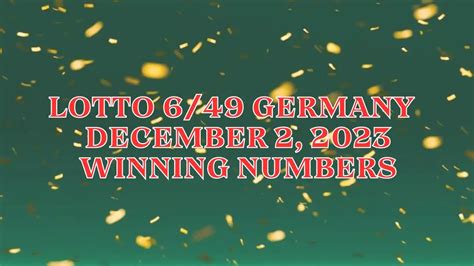 lottery in germany winning numbers
